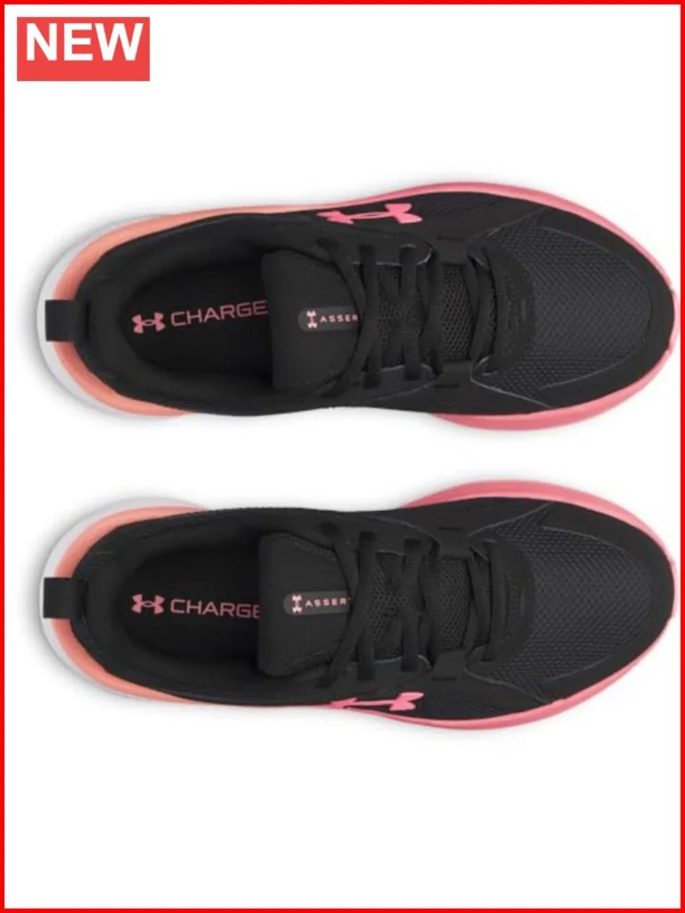 Women's Running Shoes Charged Cushioning Mesh Upper Rubber Sole Lace Up